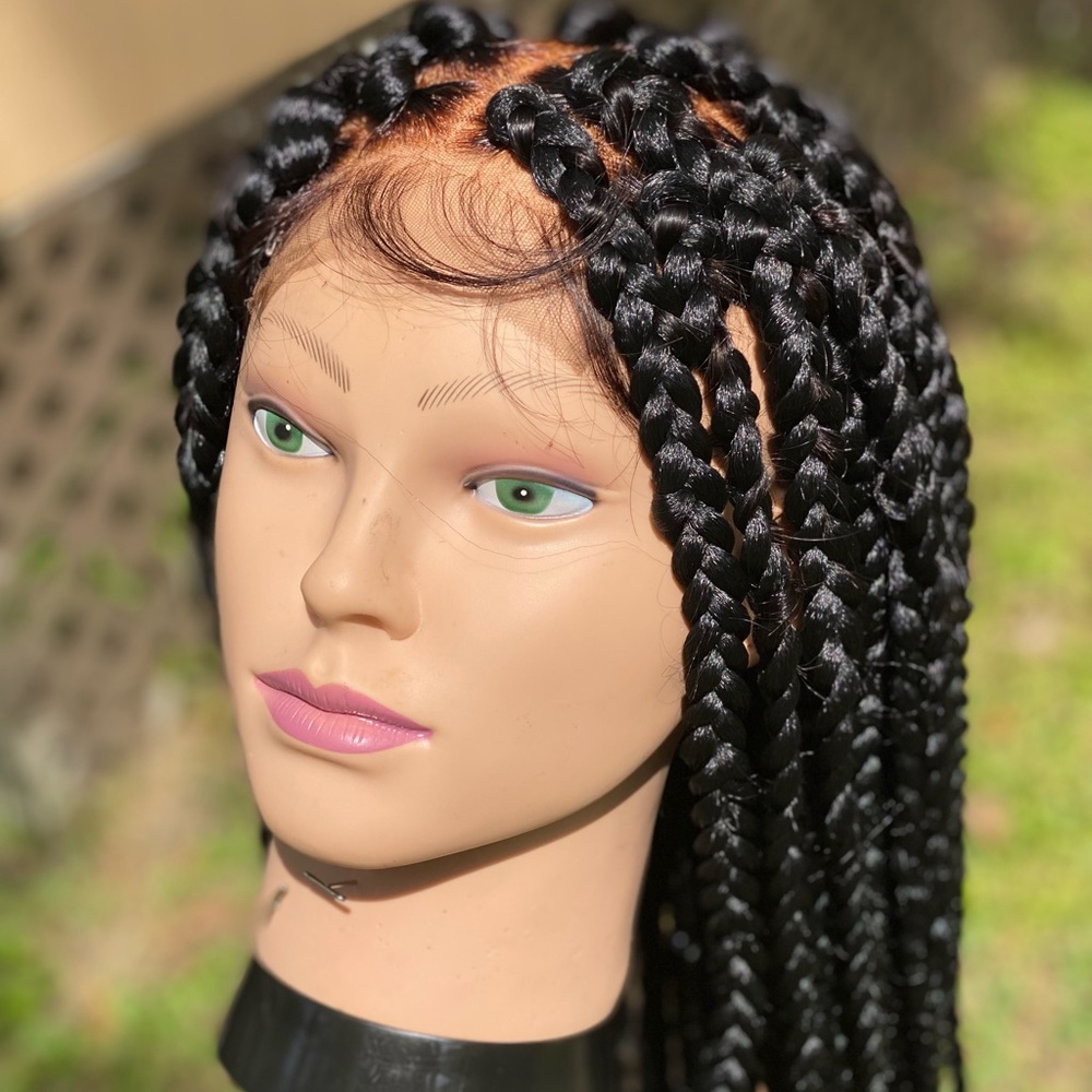 Custom made box braid wig